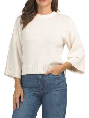 ARCHER CASHMERE Cotton Scottie Wide Sleeve Sweater